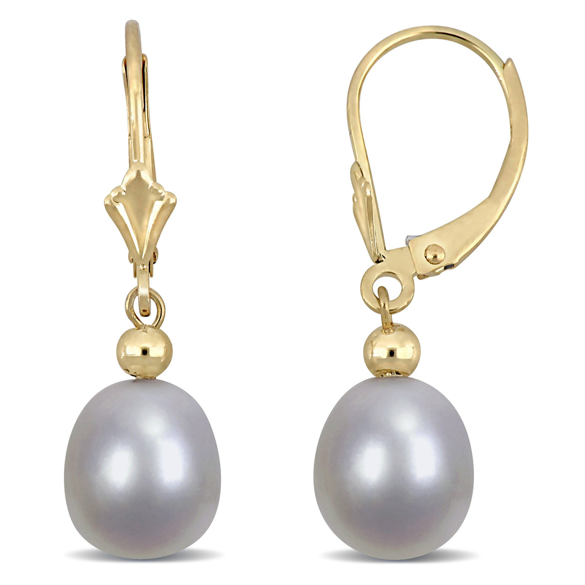 Boucles D'oreilles Tombantes à Perle #35G
