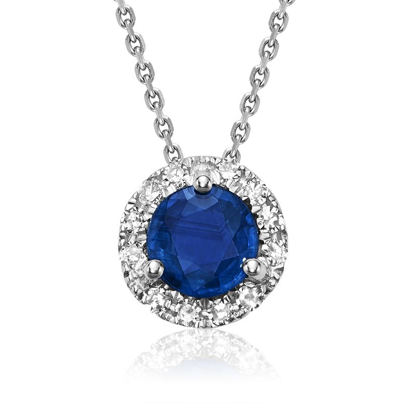 Pendentif Saphir à Diamants