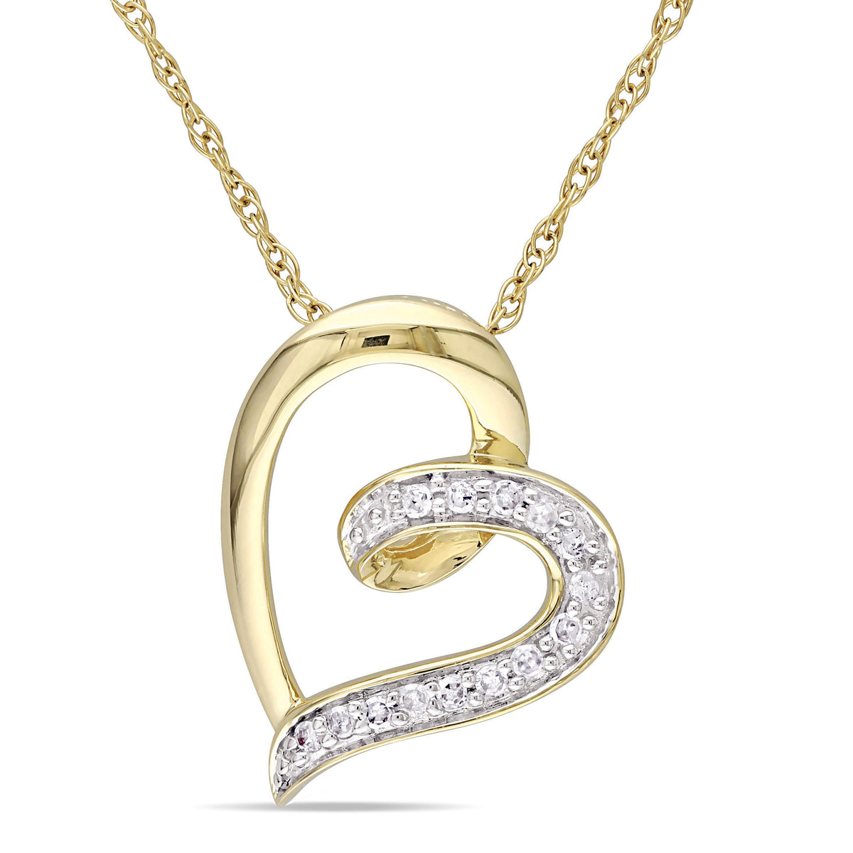 Pendentif Coeur à Diamants PD401