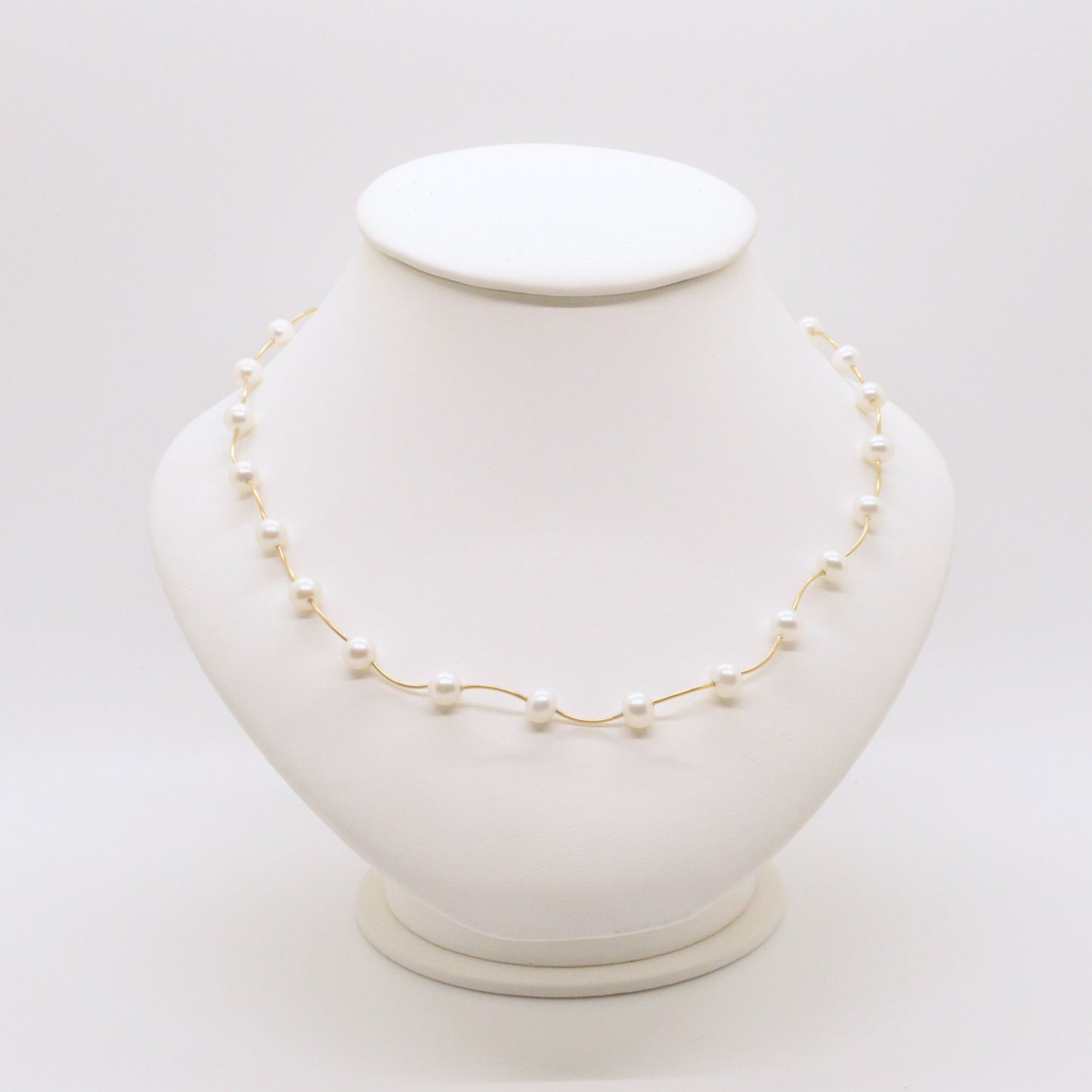 Collier à Perles Avec Accent D'or