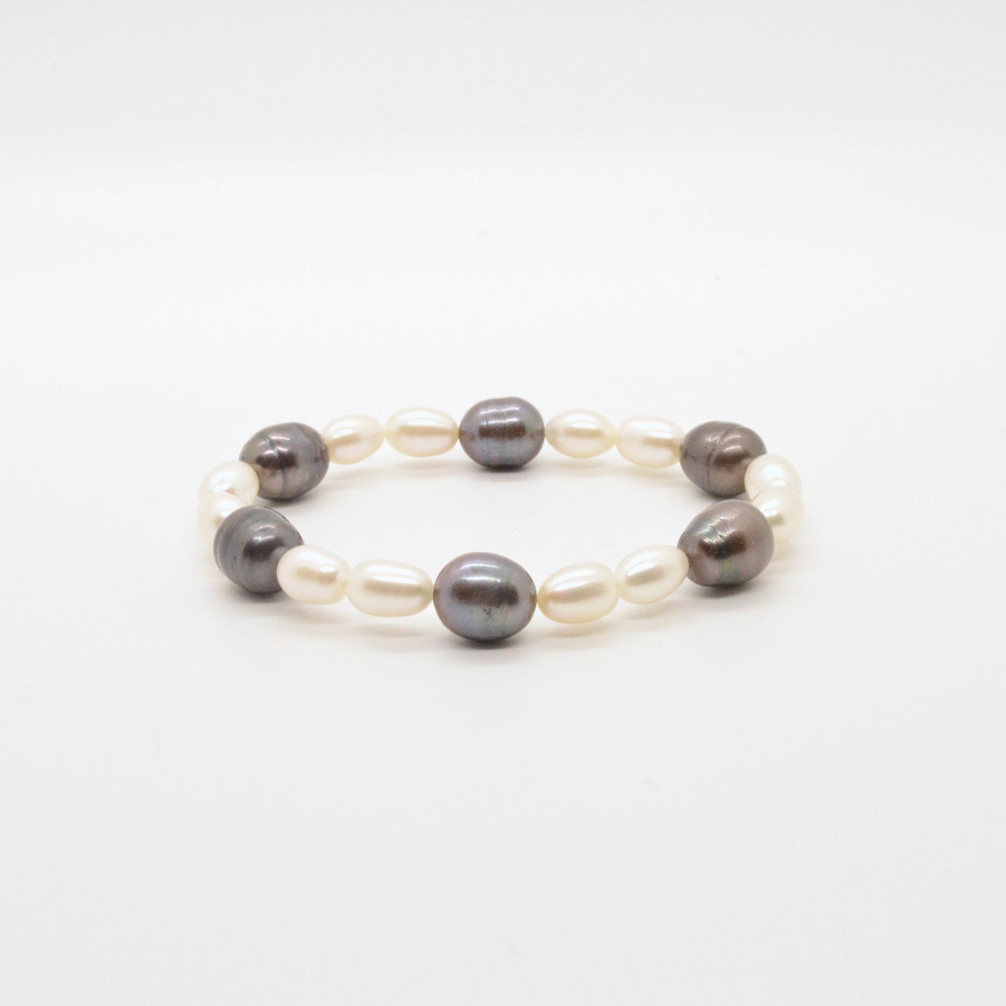Bracelet De Perles Noir & Blanc