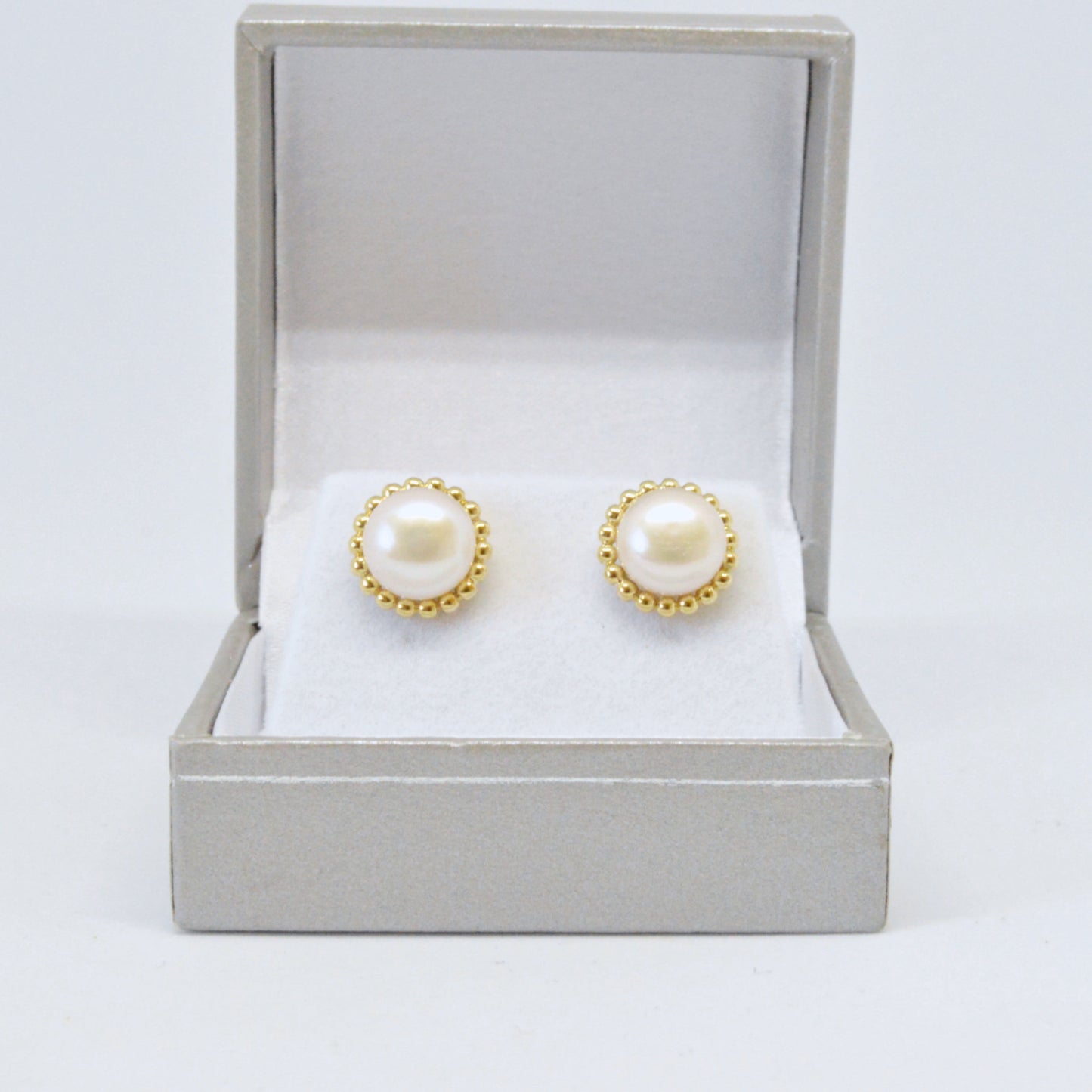 Boucles D'oreilles Perles Avec Accent Doré EP36
