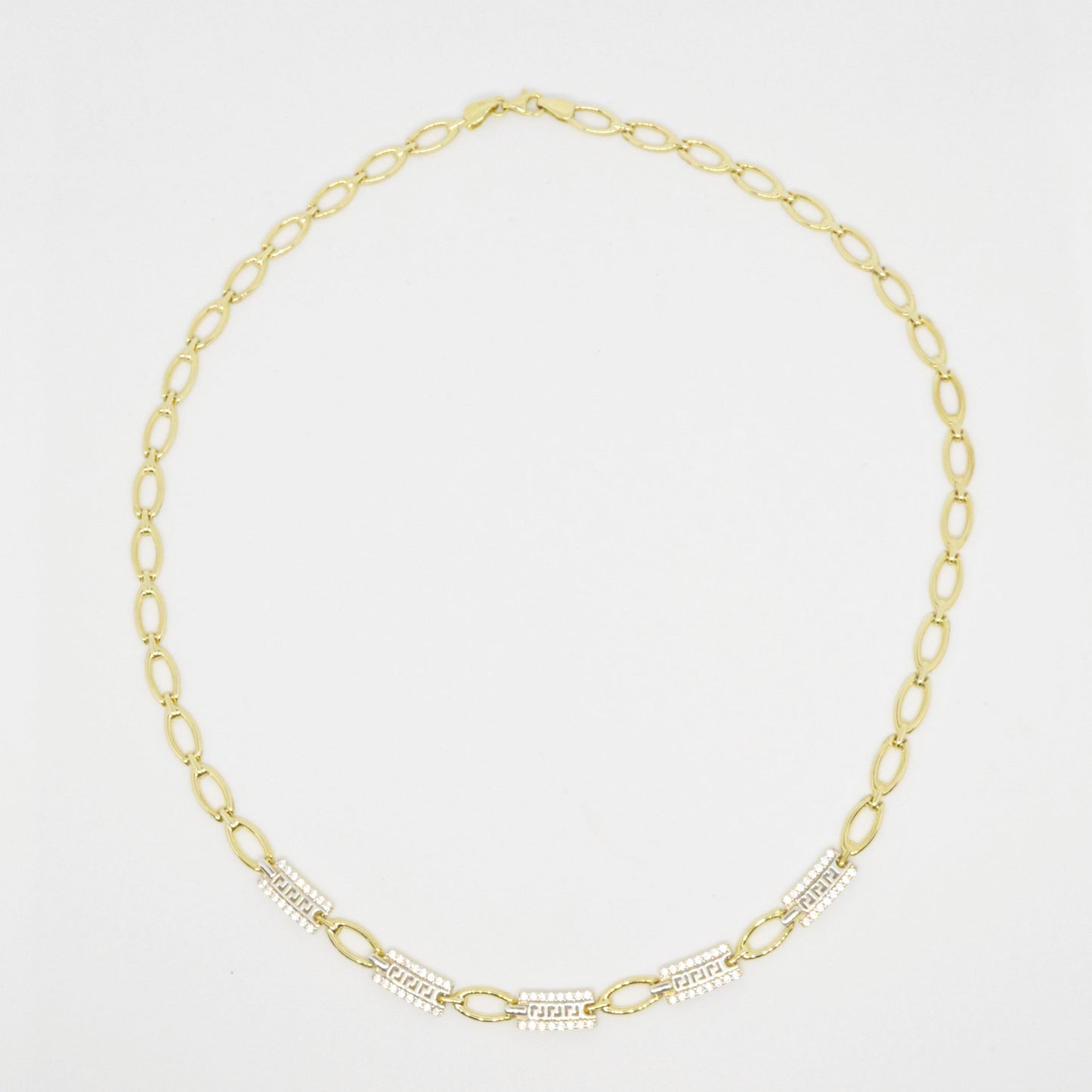 Collier Grec Avec Zircon C4003