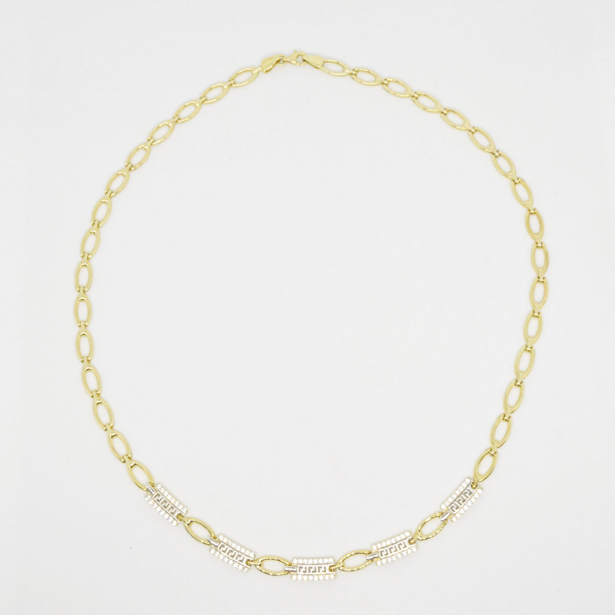 Collier Grec Avec Zircon C4003