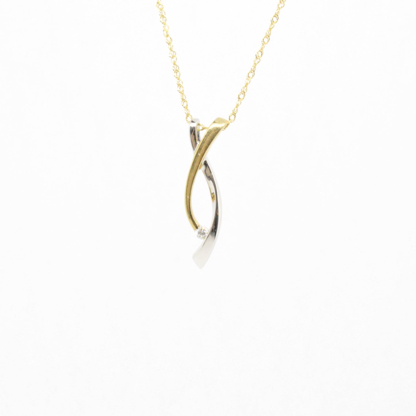 Collier Rubans Deux Tons