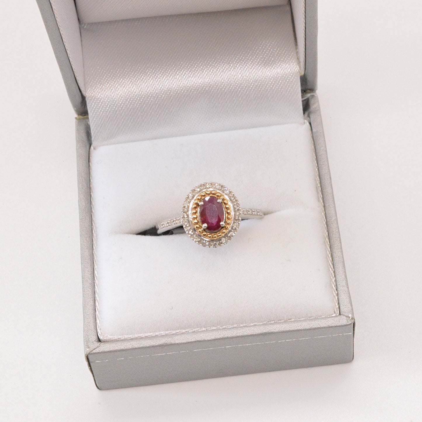 Bague Rubis Deux Tons DR105