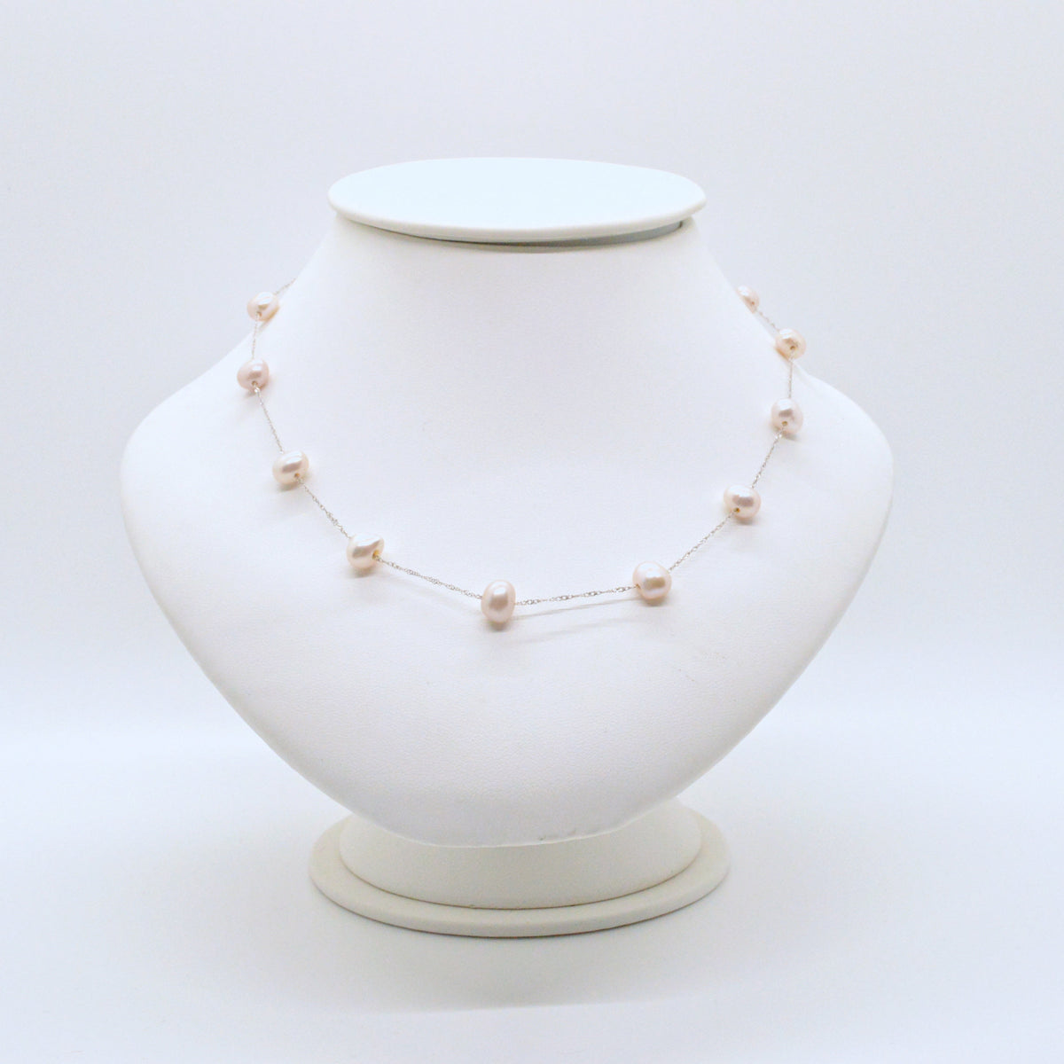 Chaine à Perles En Or Blanc
