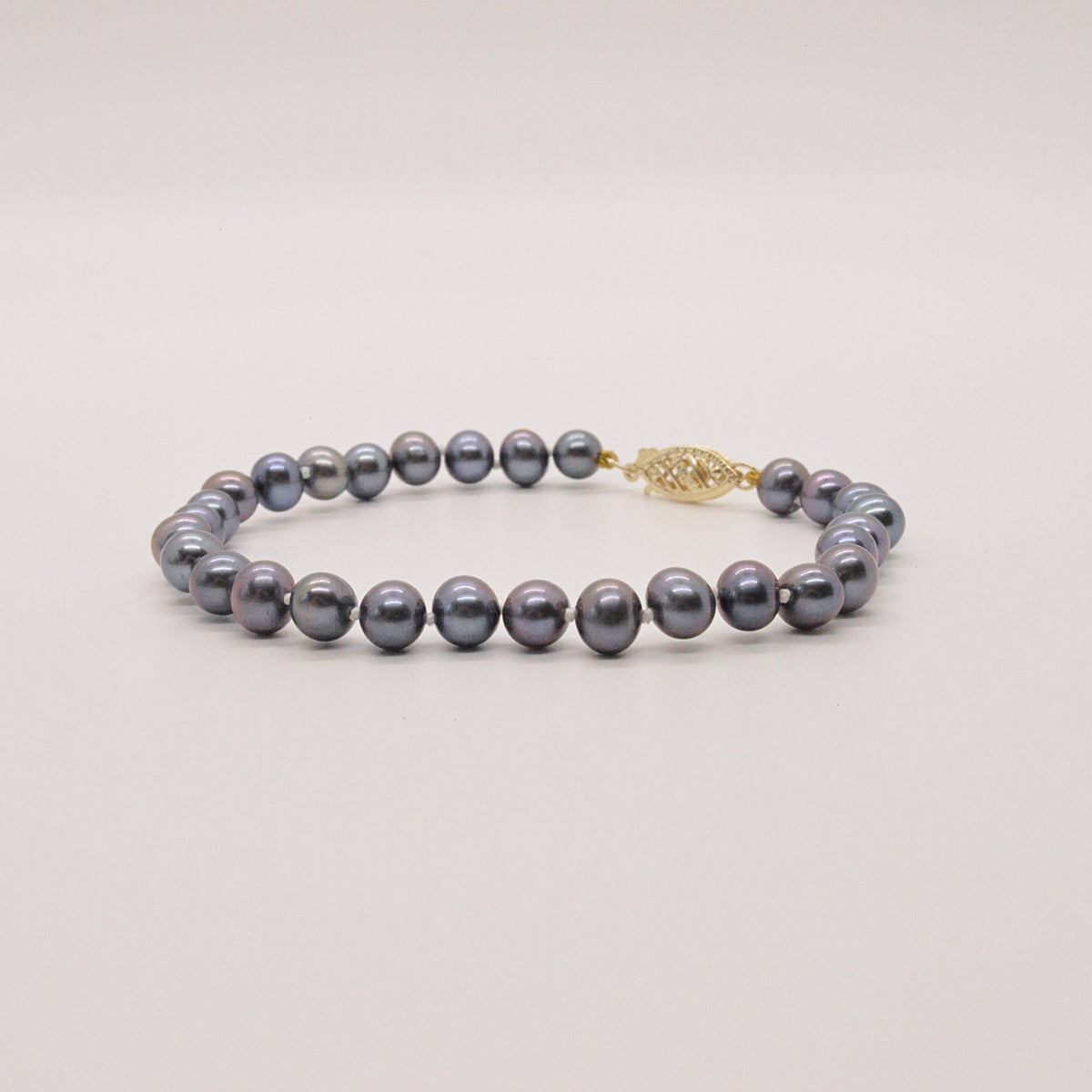 Bracelet De Perles Noires BWK156B