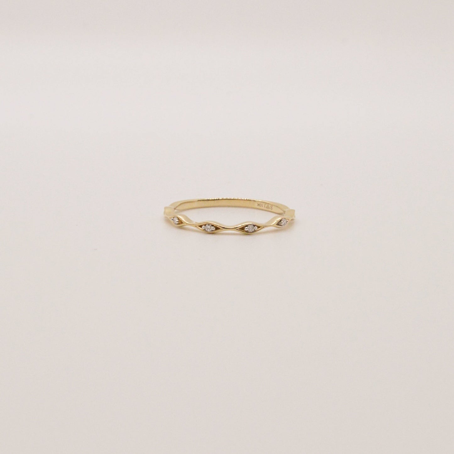 Bague Empilable En Or Jaune 9608Y