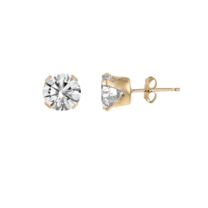 Boucle D’oreille Zircon En Or Jaune