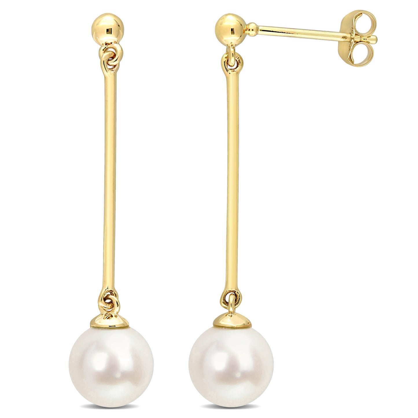Boucles D'oreilles Tombantes à Perle #49