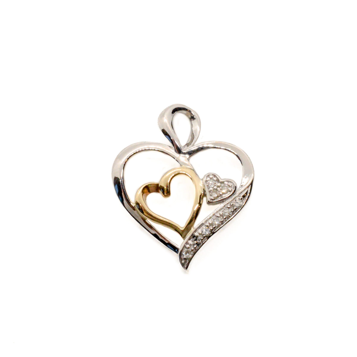 Pendentif Coeur à Diamants PD804