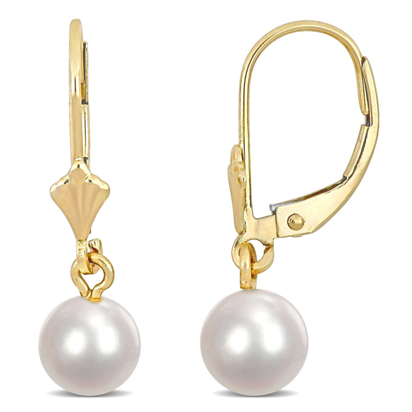 Boucles D'oreilles Tombantes à Perle #58