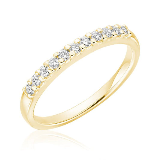  Bague Semi-éternité à Diamants 15 Pts DR126Y
