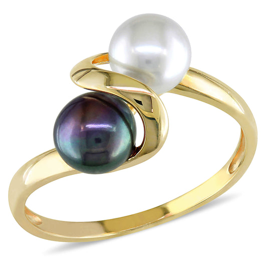  Bague Deux Tons à Perles RP14