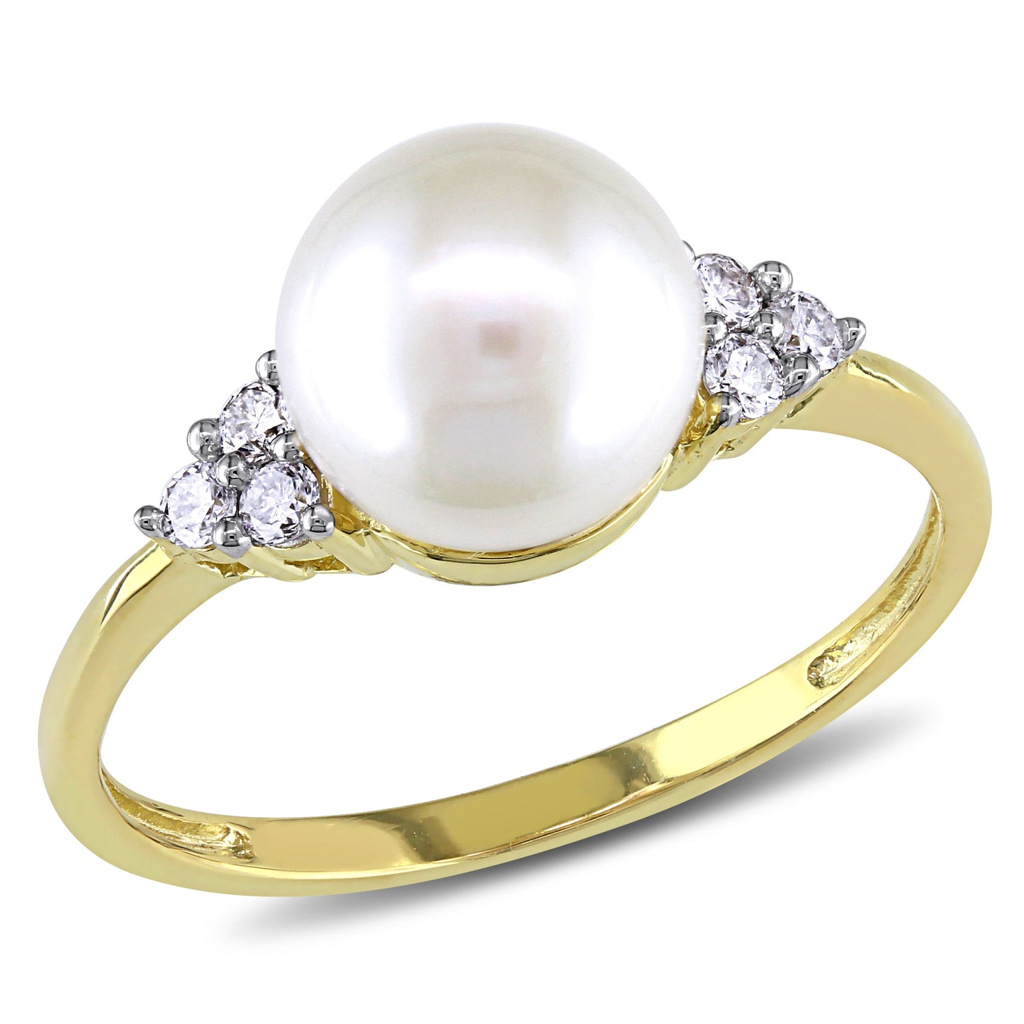 Bague à Perle Et Diamants RP04