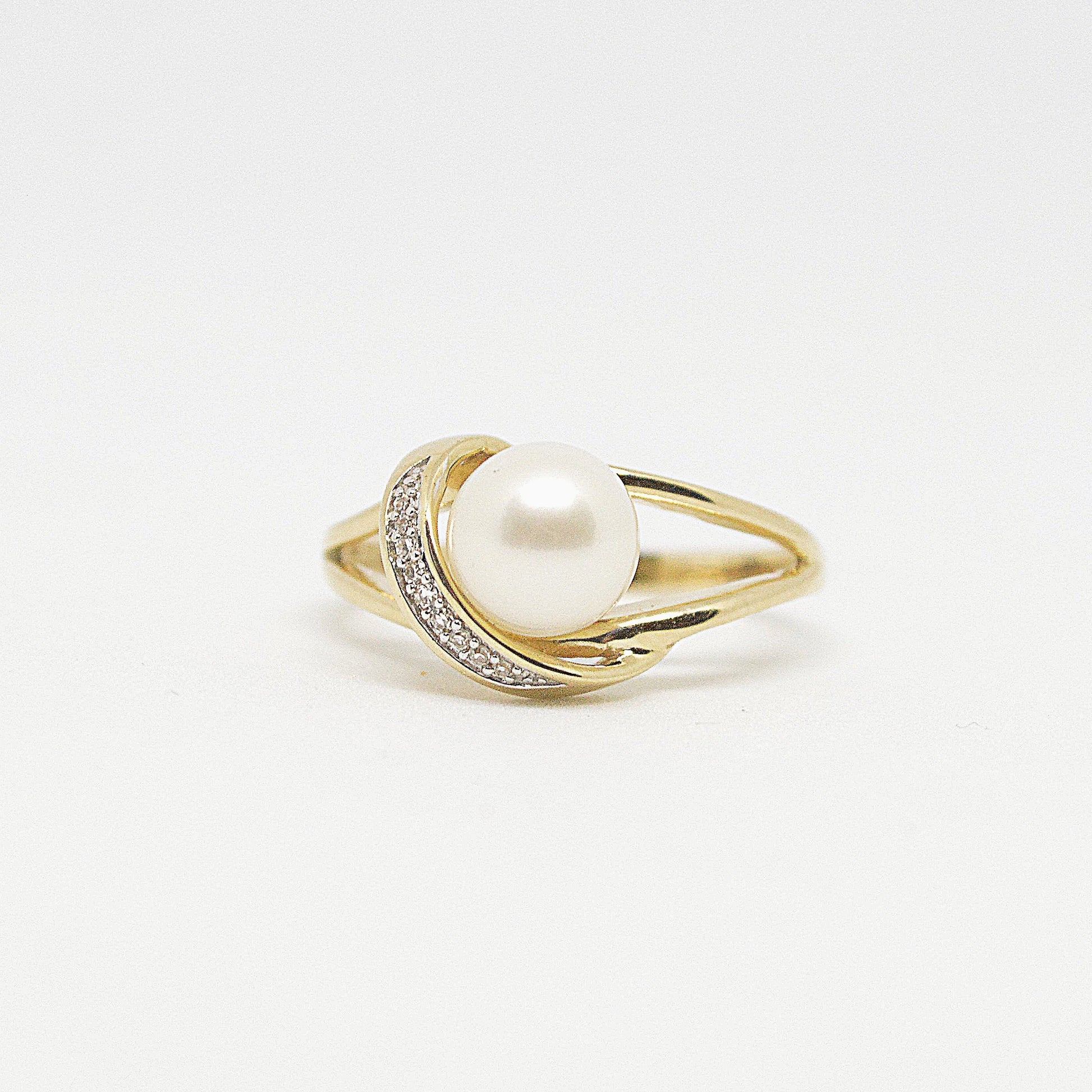  Bague Perle Et Diamants RP08