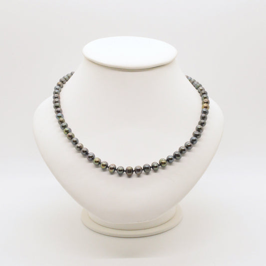  Collier De Perles Noires #1