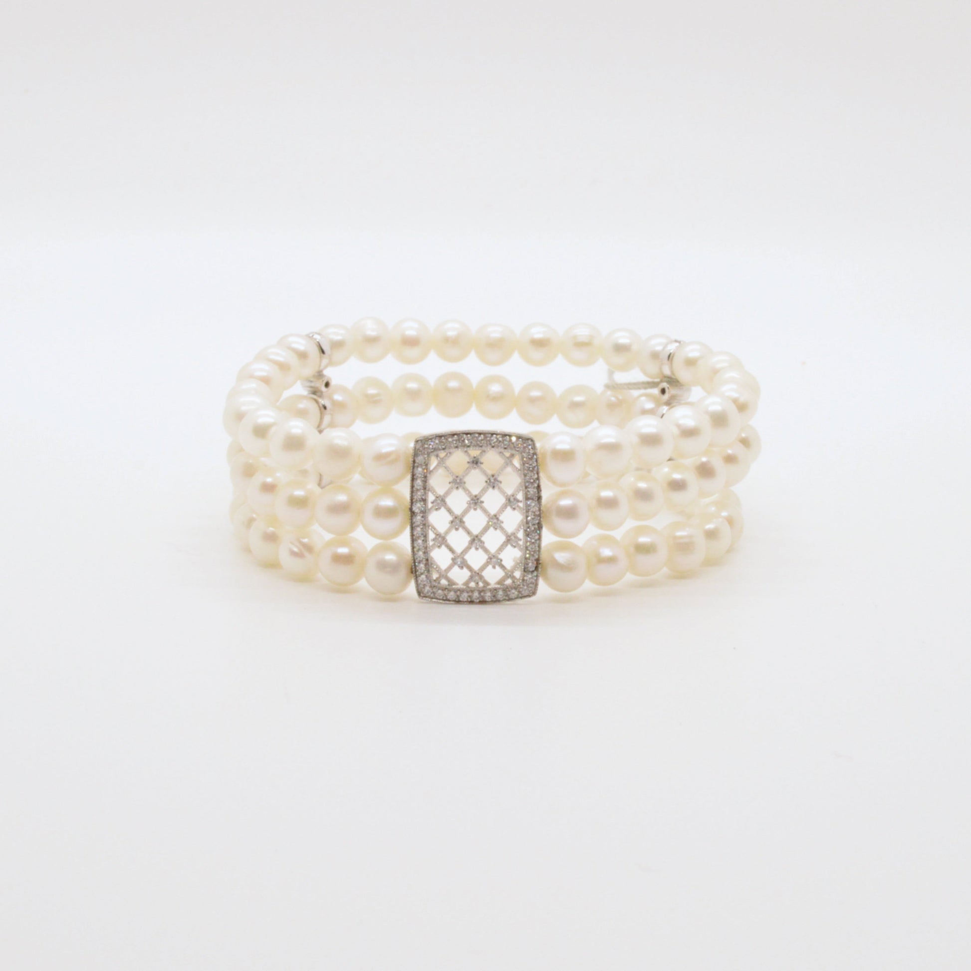  Bracelet De Perles Trois Rangs