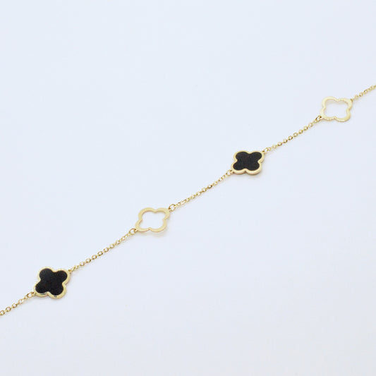  Bracelet Trèfle BRG002 - Onyx