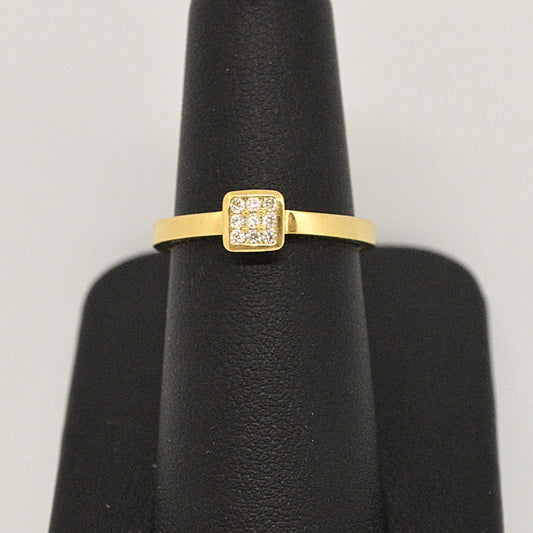  Bague Carré à Diamants DR116