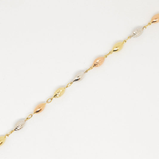 Bracelet Boules Trois Tons