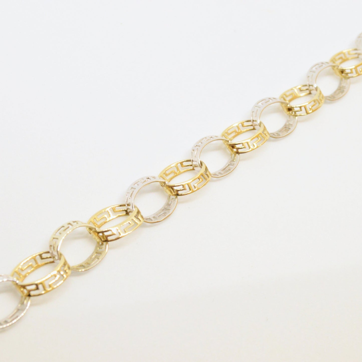  Bracelet Motif Grec Deux Tons