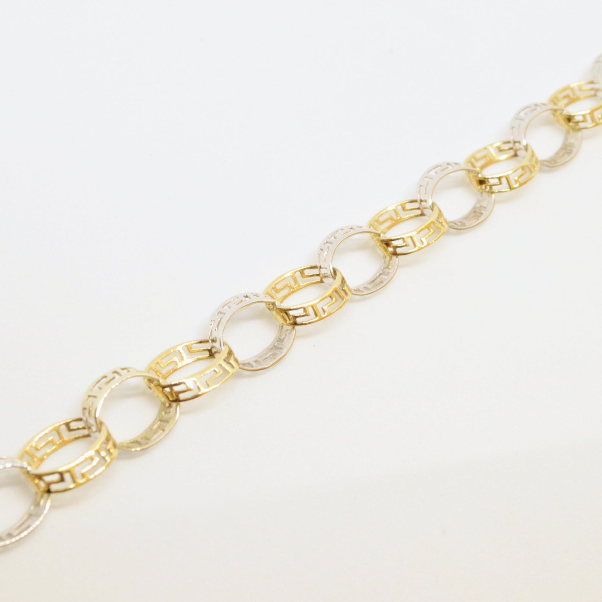  Bracelet Motif Grec Deux Tons