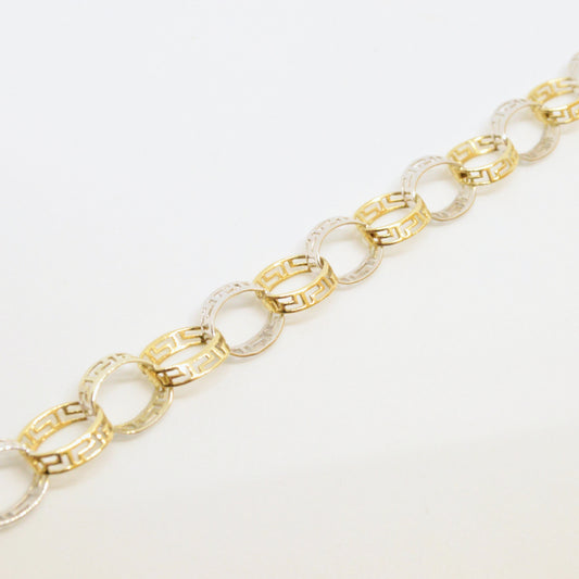  Bracelet Motif Grec Deux Tons