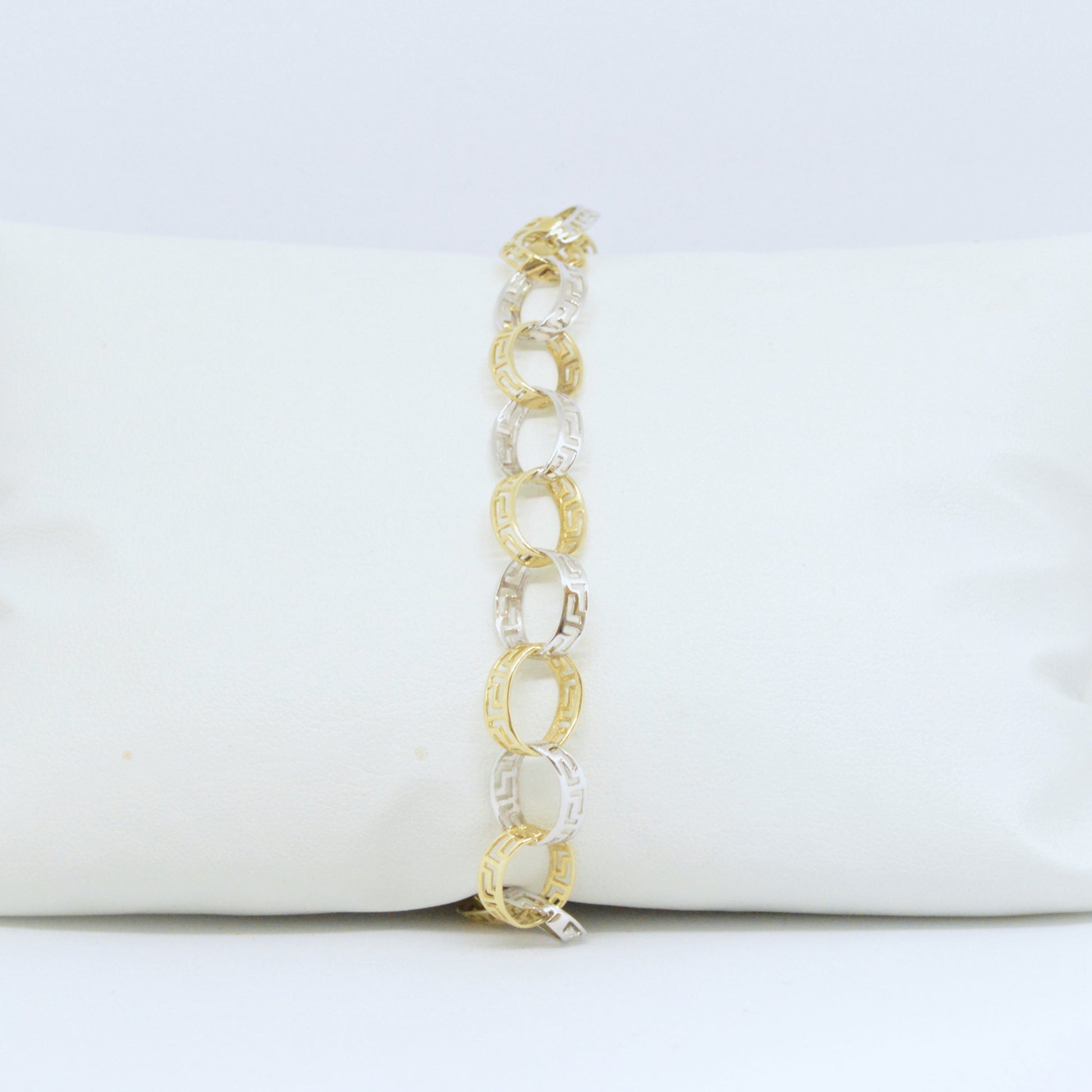  Bracelet Motif Grec Deux Tons