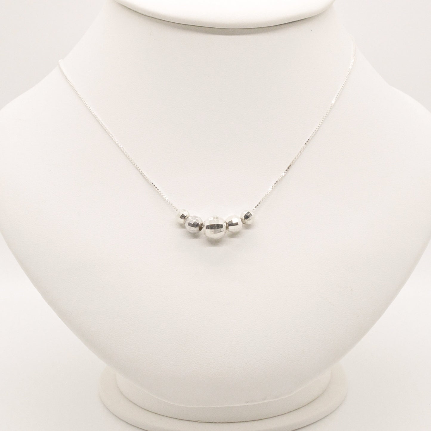  Collier Boules à Facettes