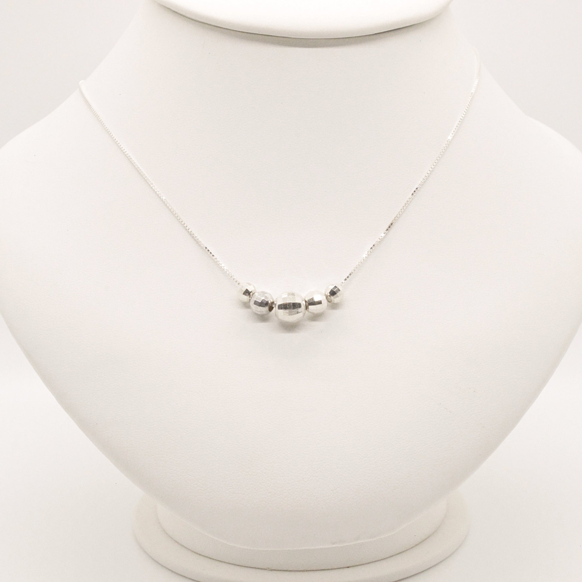  Collier Boules à Facettes