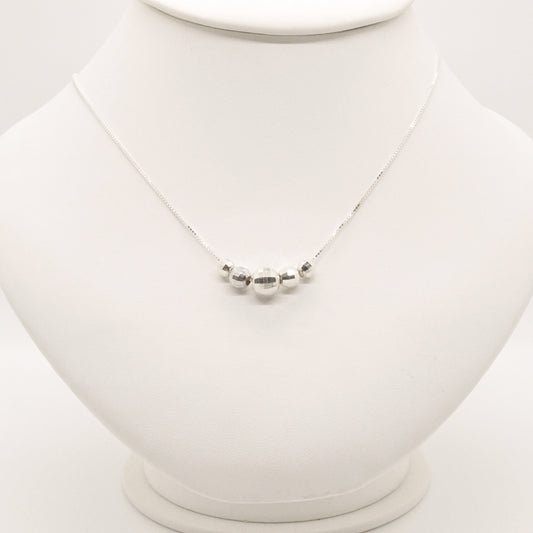  Collier Boules à Facettes