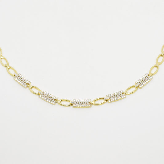  Collier Grec Avec Zircon C4003