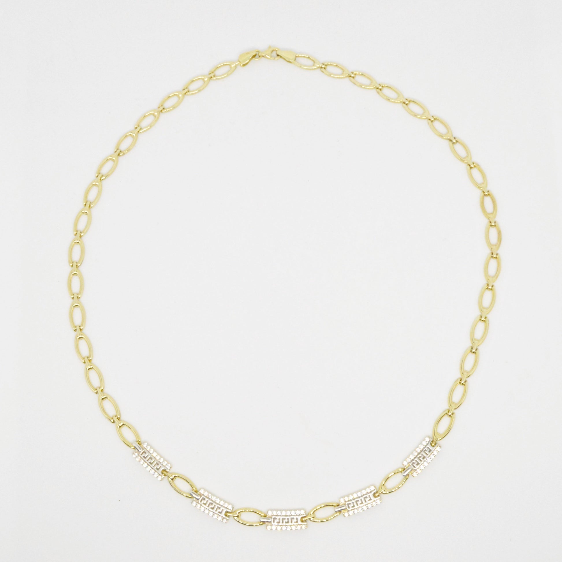  Collier Grec Avec Zircon C4003