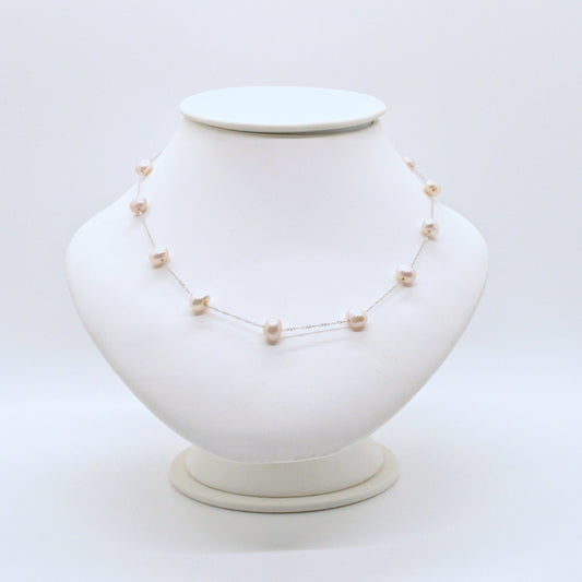 Chaine à Perles En Or Blanc