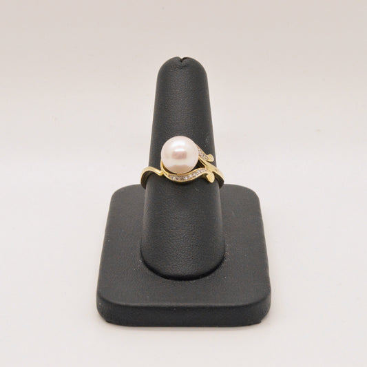  Bague Perle Et Diamants RP09