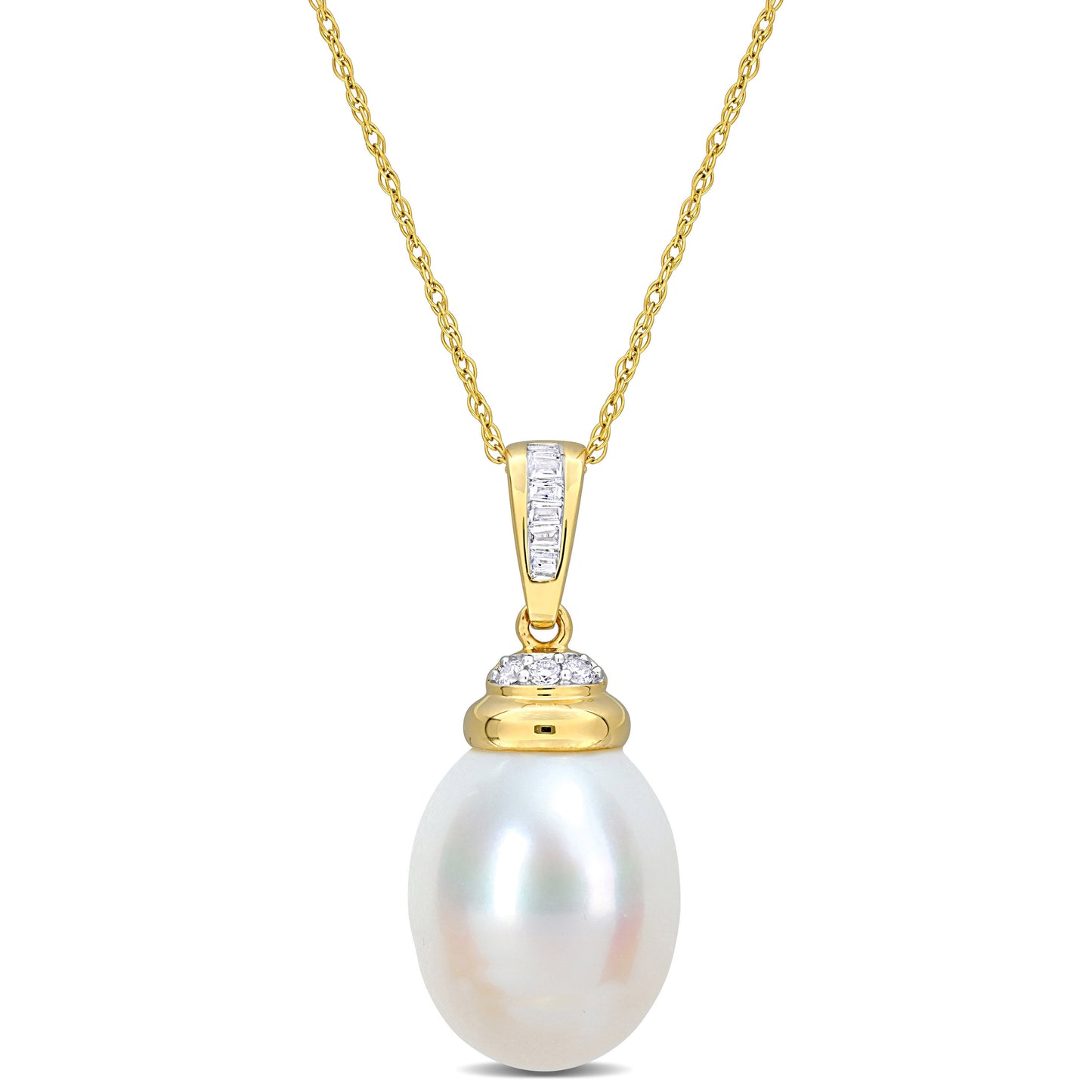  Pendentif Perle Et Diamants PP97