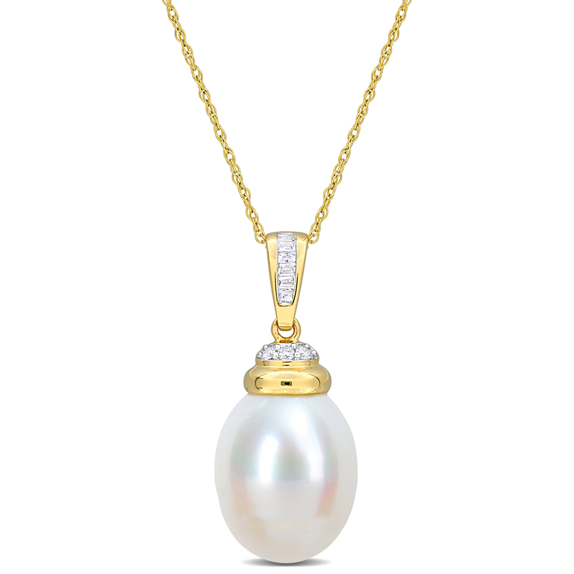  Pendentif Perle Et Diamants PP97
