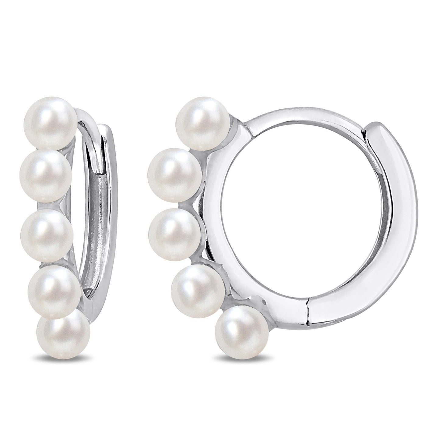 Boucles D'oreilles Huggies à Perles #42W