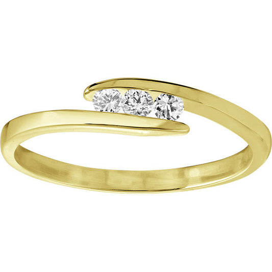  Bague à Trois Diamants DR129
