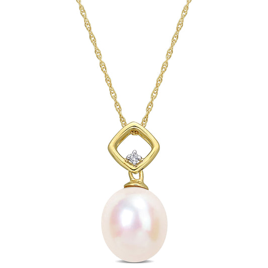  Pendentif Perle & Diamant #100