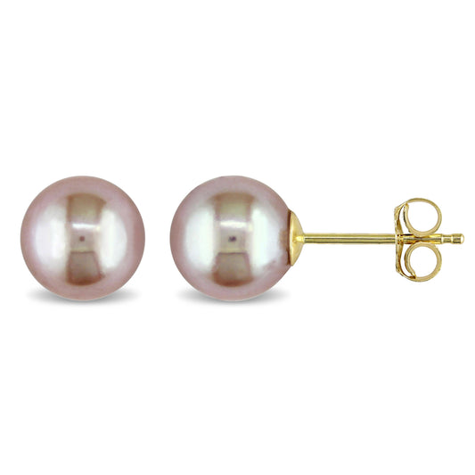  Boucles D'oreilles Perles Rose #67