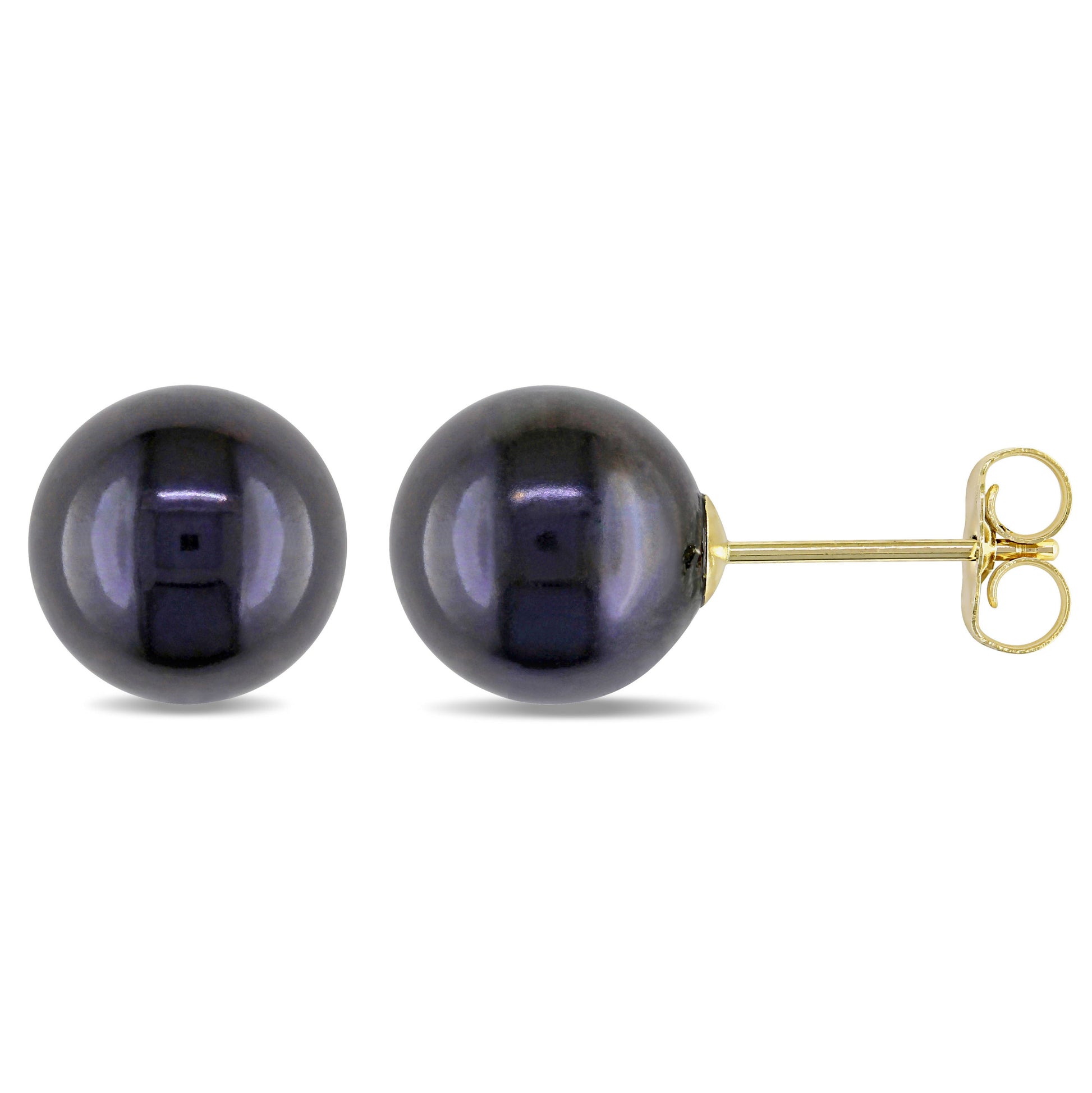  Boucles D'oreilles Perles Noires EP66