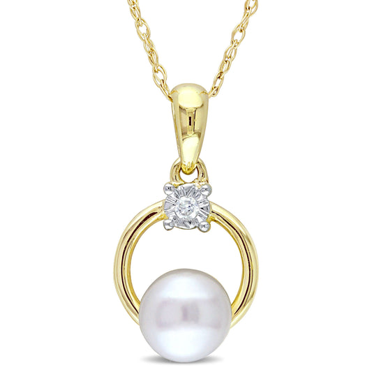  Pendentif Perle & Diamant #101