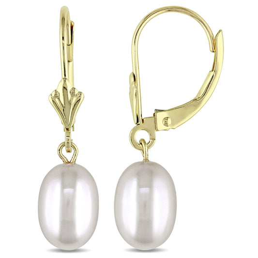  Boucles D'oreilles Tombantes à Perle EP31