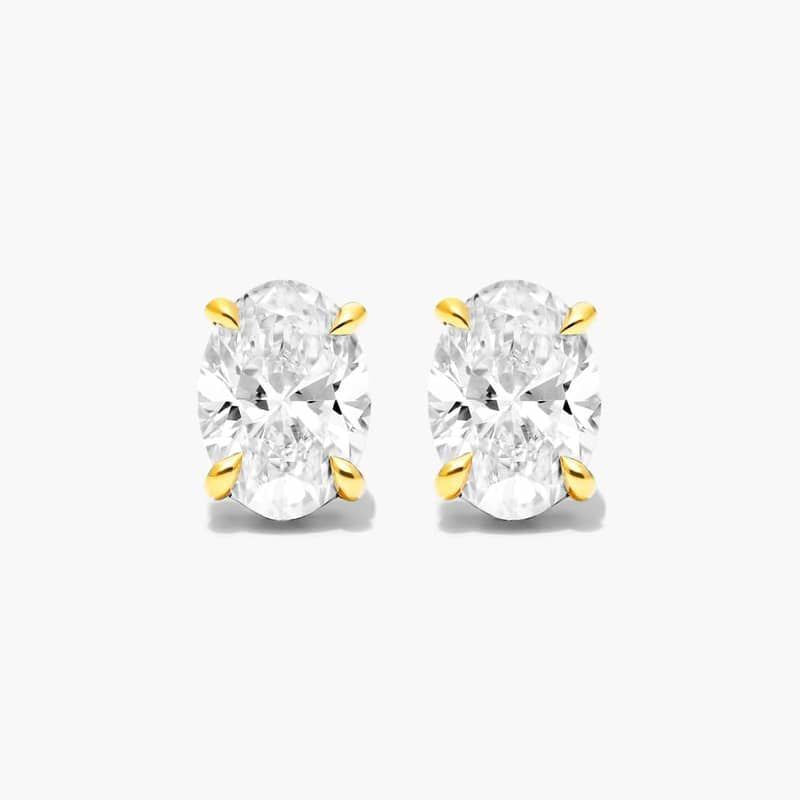 Stud En Diamants Ovale, 0.60 Carat LG
