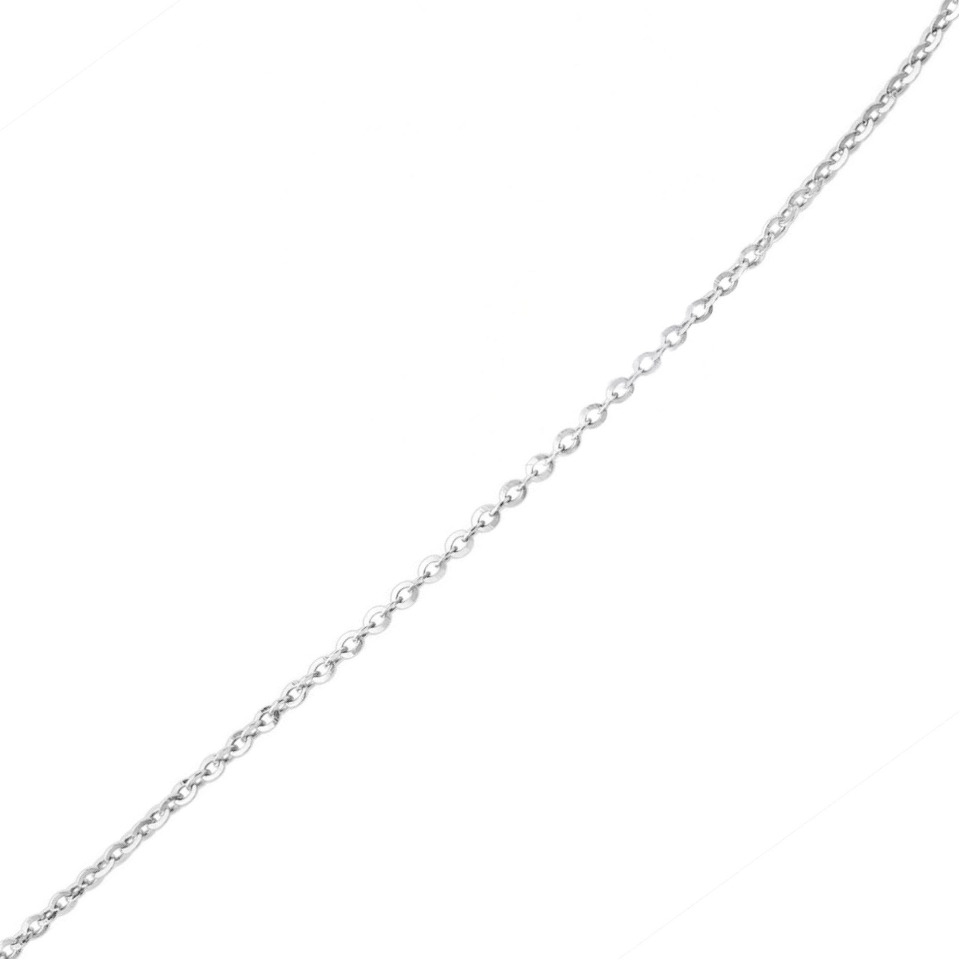  Bracelet ROLO - 1 MM Or Blanc