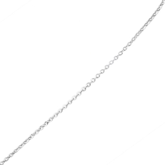  Bracelet ROLO - 1 MM Or Blanc
