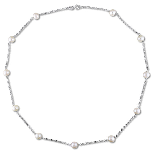  Chaine à Perles En Or Blanc #3
